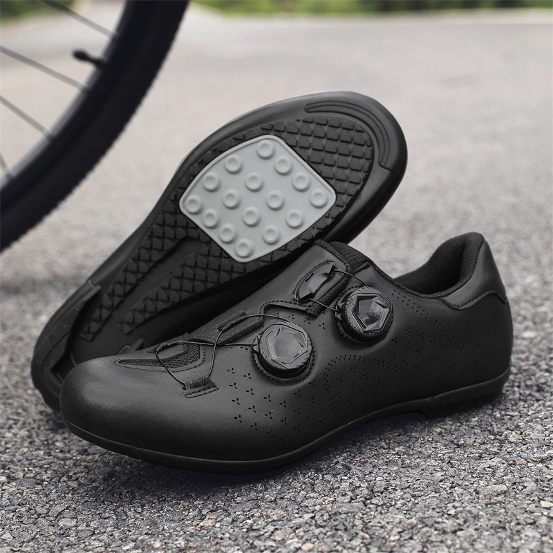 Unisex cycling shoes, rotating buckle mountain road cycling shoes, breathable and comfortable sports shoes