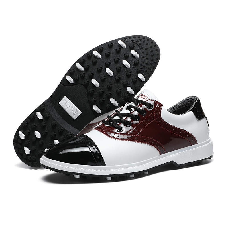 Men's Golf Shoes, GOLF Training Shoes, Fixed Spikes, Non-slip, Waterproof, Outdoor Sports Shoes